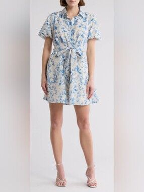 sam edelman diana sleeveless collared denim mini dress Sleeveless Collared Button Detail Fitted Mini Dress In Mid Blue Denim | EGO US